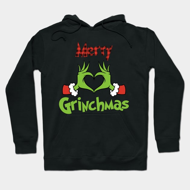 Grinch Christmas Hoodie by Arthasena Illustration 